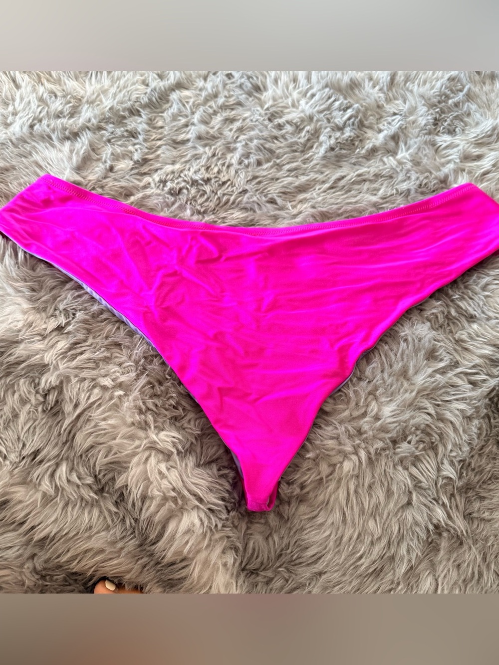 Curvy Beach raspberry pink cheeky bottom 3x